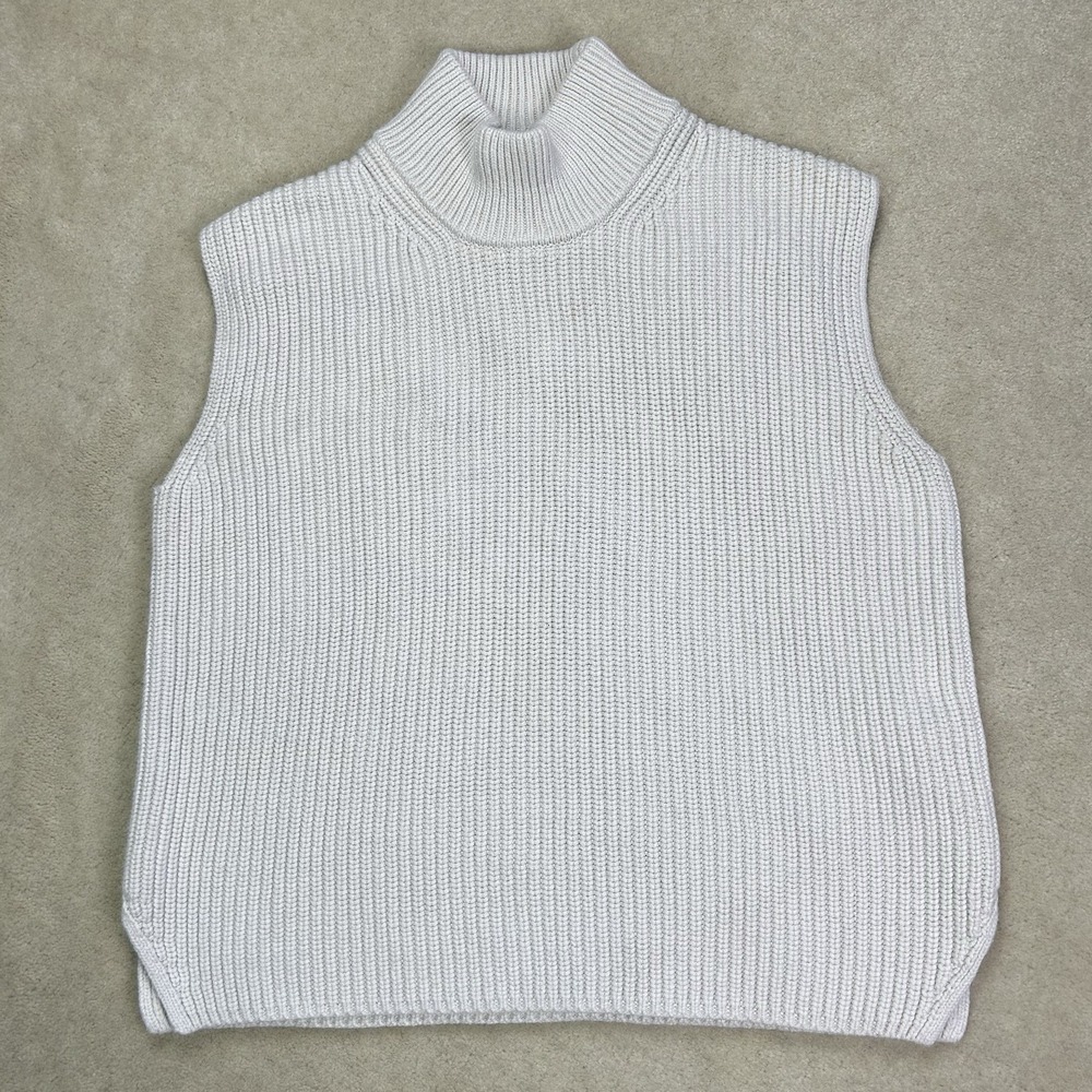 Abercrombie & Fitch Sweater Vest Women's Small Heavy Knit Mock Neck